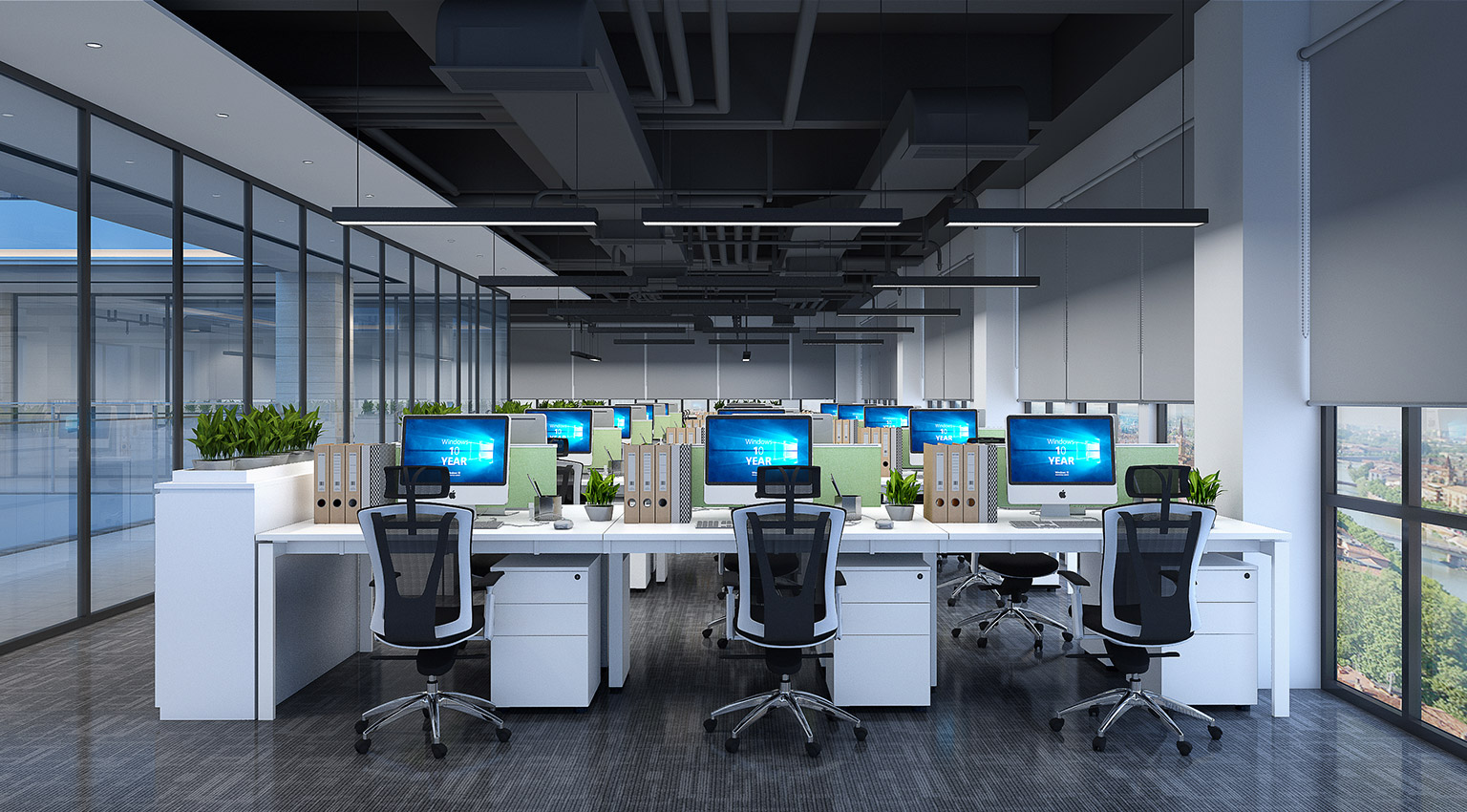 電子廠辦公樓裝修設計案例3